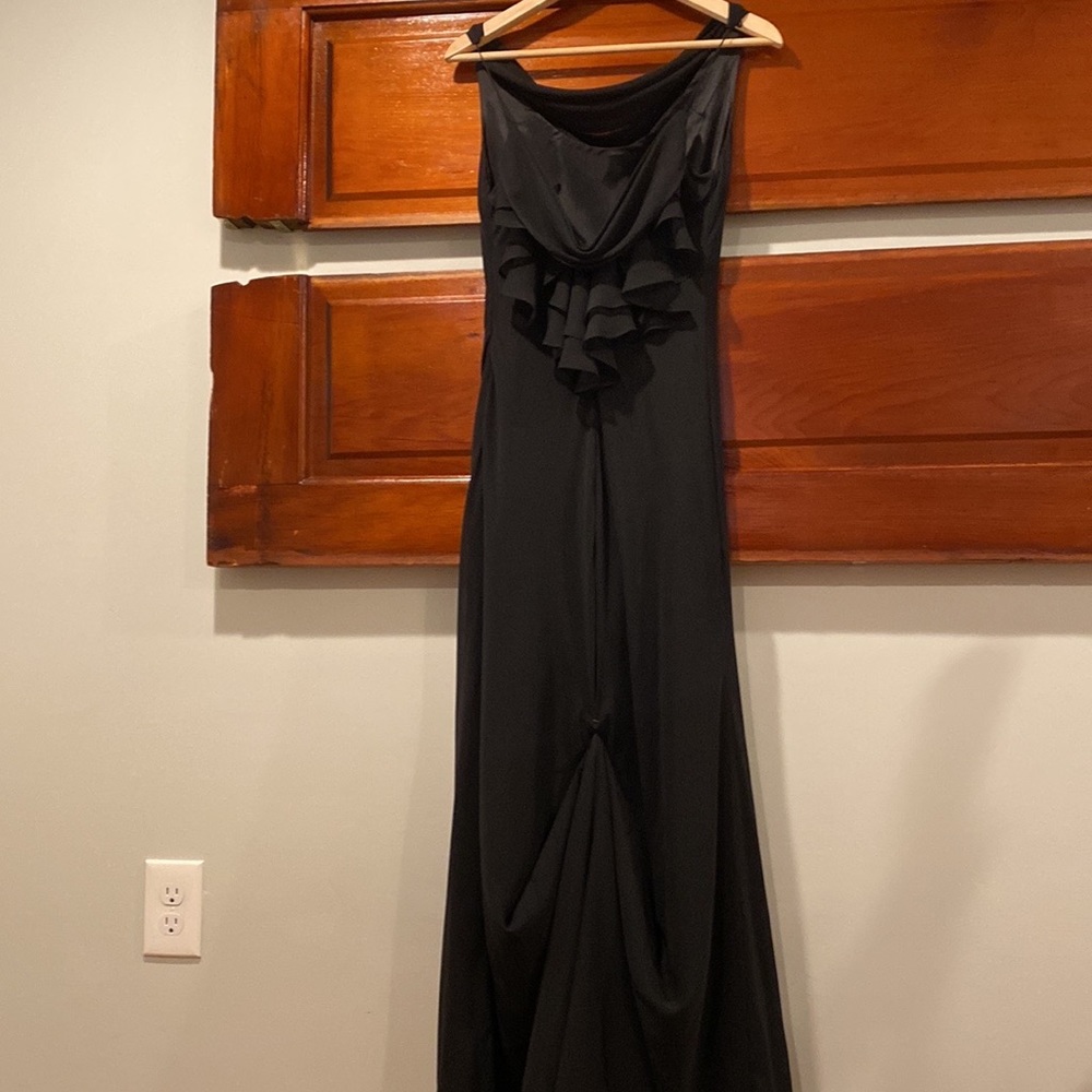 Vera Wang black evening gown with beautiful back